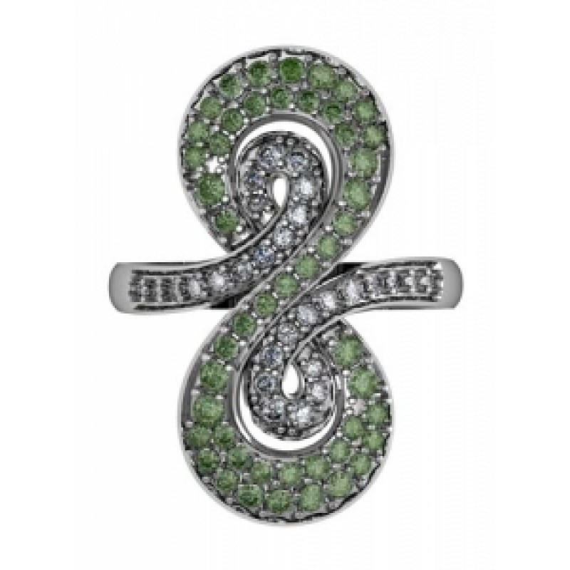 Кольцо с дорожками камней Os 1630