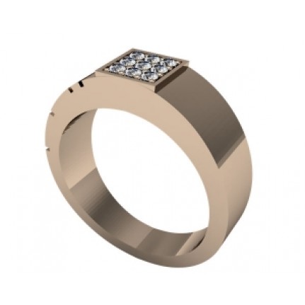 Кольцо с дорожками камней Os 3050