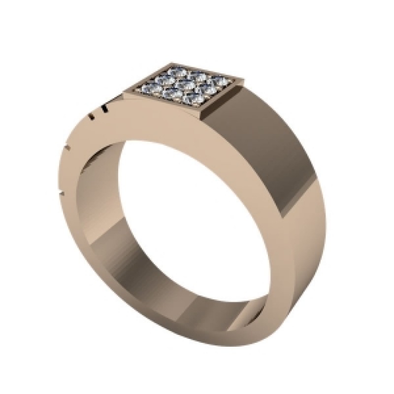 Кольцо с дорожками камней Os 3050