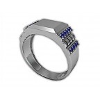 Кольцо с дорожками камней Os 3013