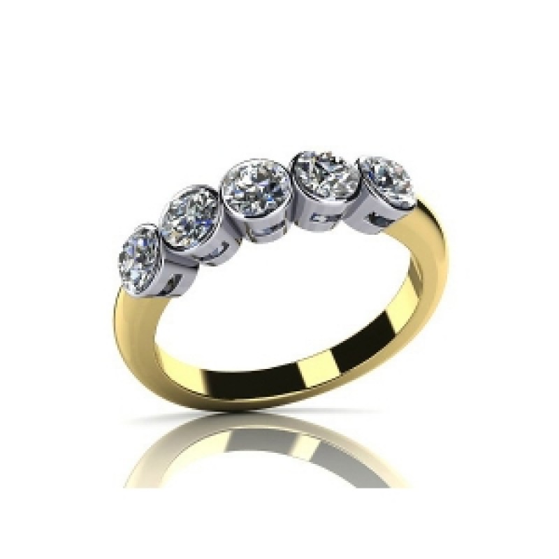 Помолвочное кольцо с дорожкой камней Os 2187