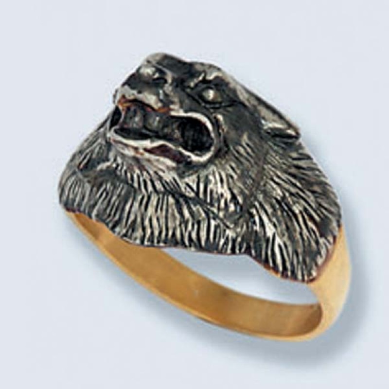 Печатка с головой волка 014