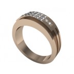 Кольцо с дорожками камней Os 3046