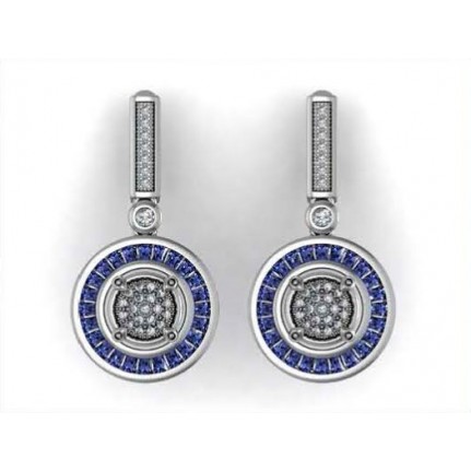 Серьги с дорожками камней Os 1115