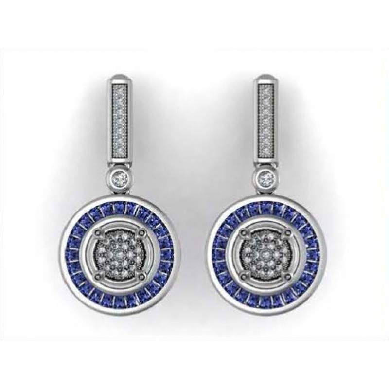 Серьги с дорожками камней Os 1115