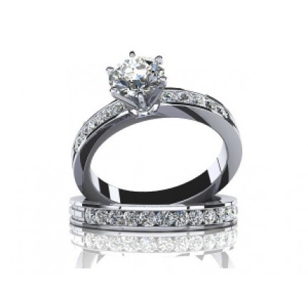 Кольцо двойное с крупным камнем и дорожками камней Os 2681