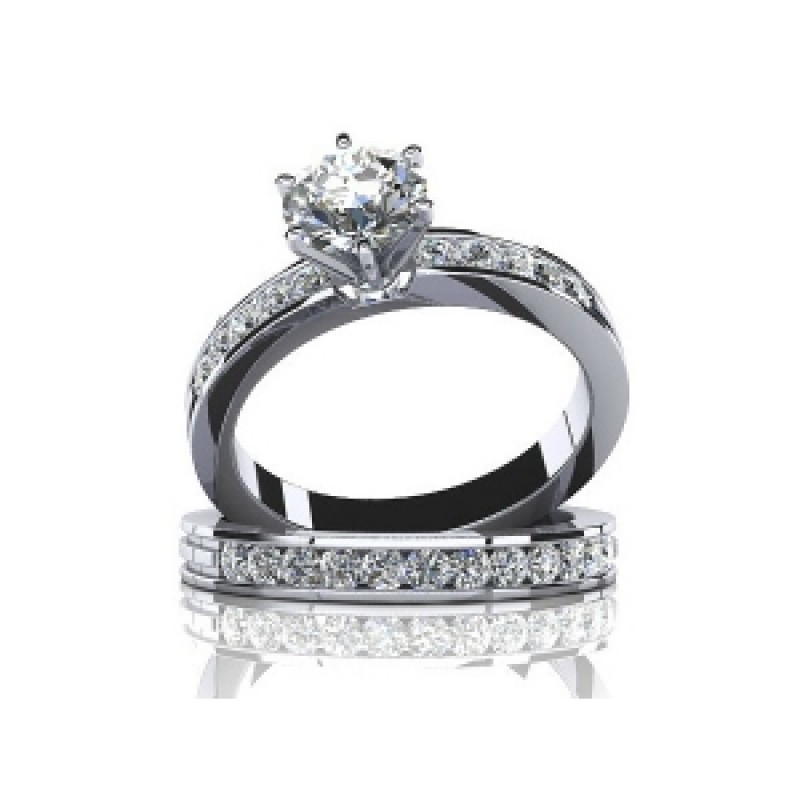 Кольцо двойное с крупным камнем и дорожками камней Os 2681