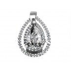 Подвеска с крупным камнем и дорожками камней Os 1227