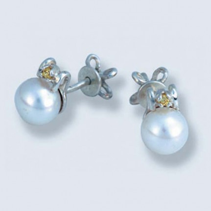 Пусеты с жемчугом С-503