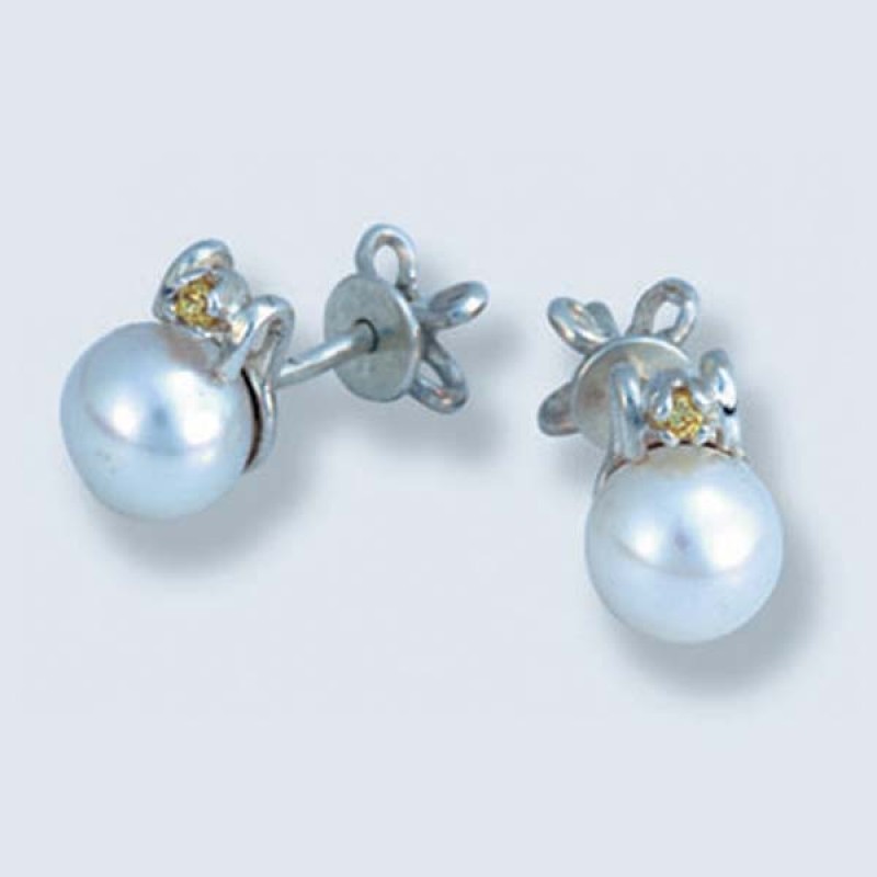 Пусеты с жемчугом С-503