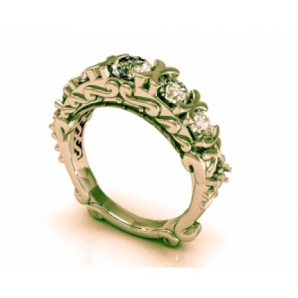 Кольцо ажурное с камнями Os 7097
