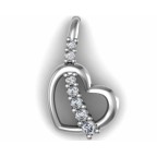 Подвеска Сердце с дорожкой камней Os 1767