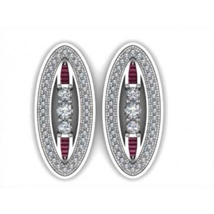 Серьги с дорожками камней Os 1025