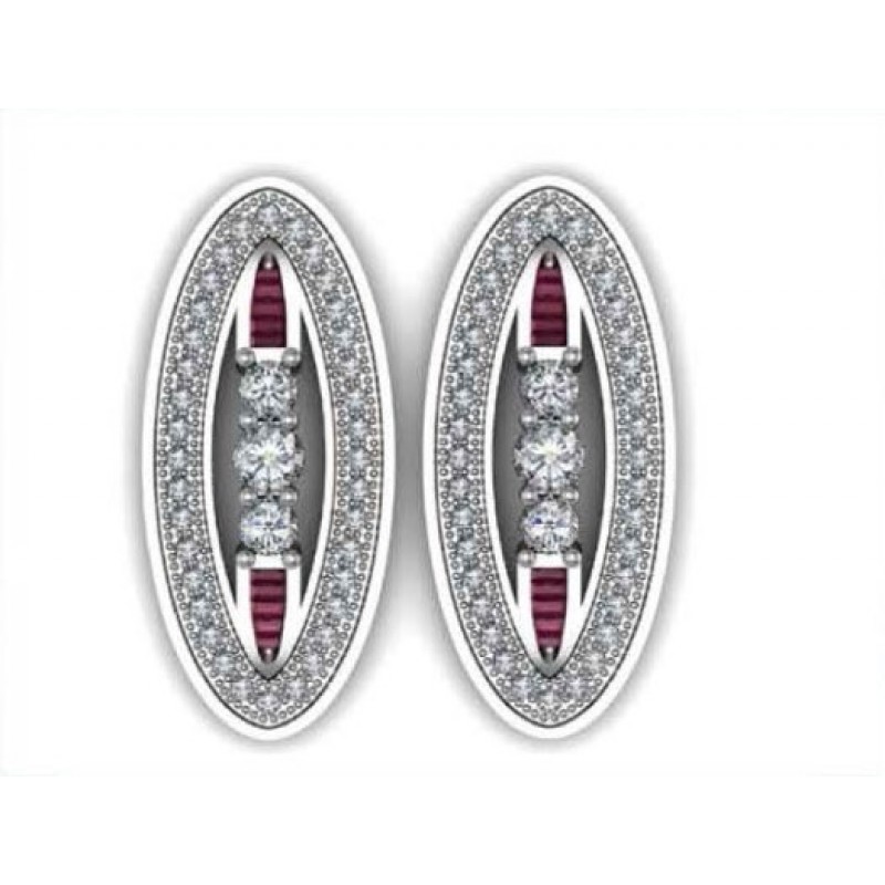 Серьги с дорожками камней Os 1025