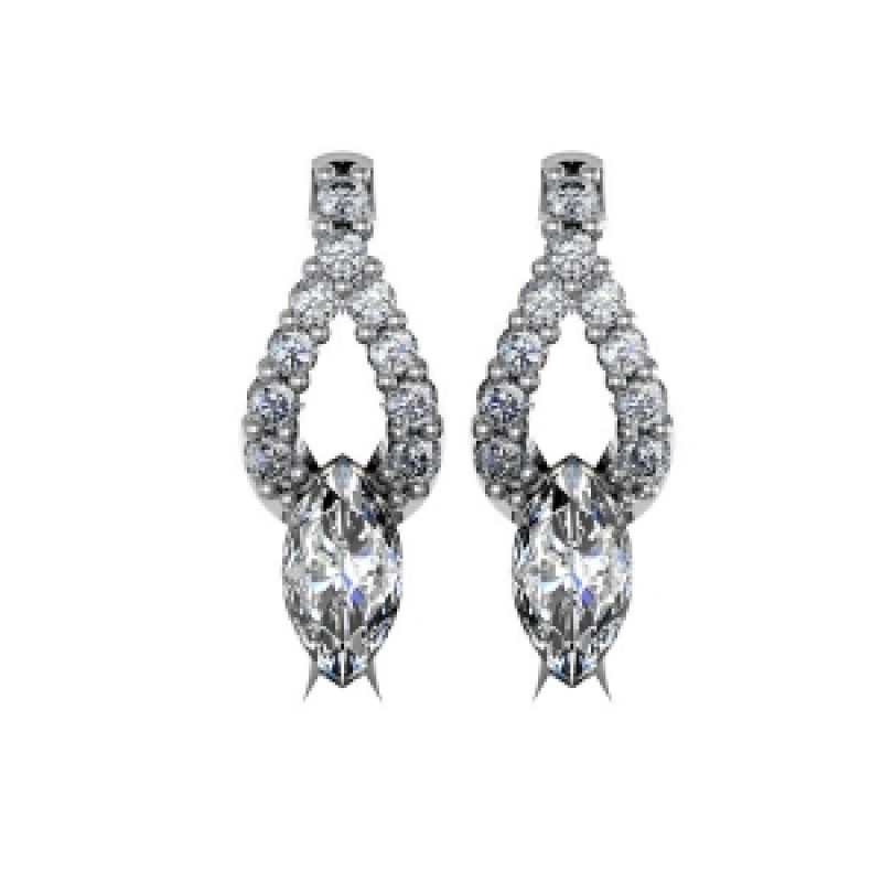 Серьги с крупным камнем Os 1525