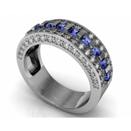 Кольцо с дорожками камней Os 2042