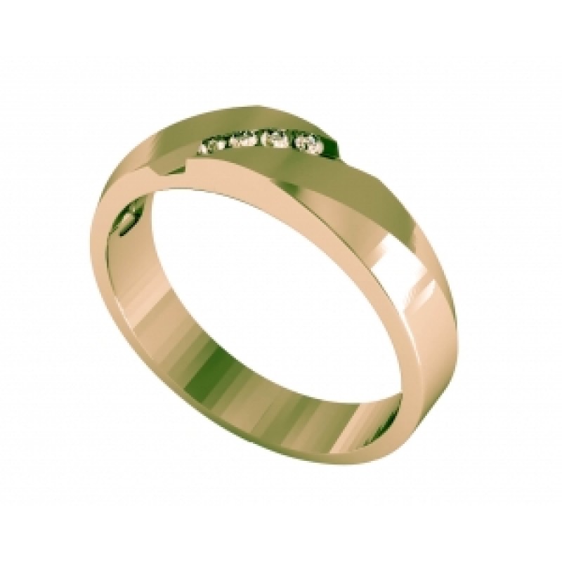 Кольцо с дорожкой камней Os 2116