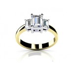 Кольцо двухцветное с крупными камнями Os 2713