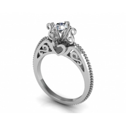 Кольцо ажурное с крупным камнем Os 2537