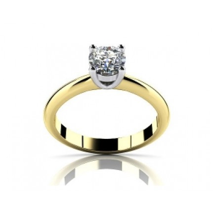 Кольцо двухцветное с крупным камнем Os 2722