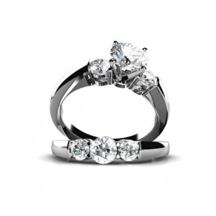 Кольцо двойное с крупными камнями Os 2674