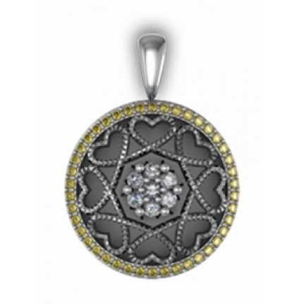 Подвеска с дорожками камней Os 1587