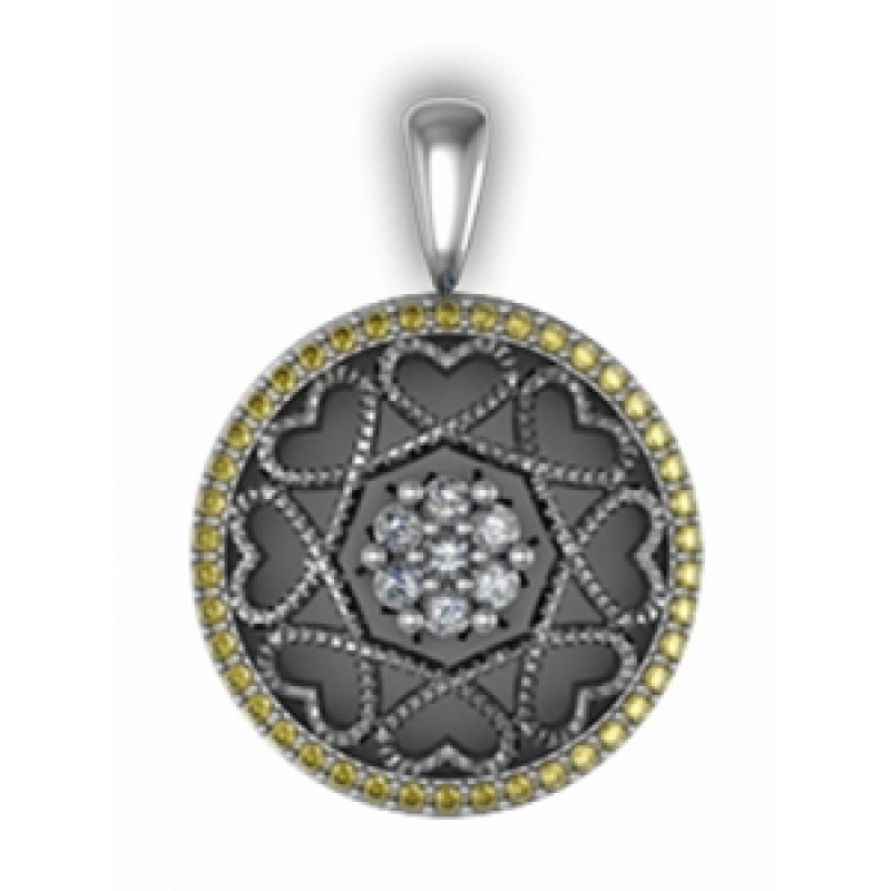 Подвеска с дорожками камней Os 1587