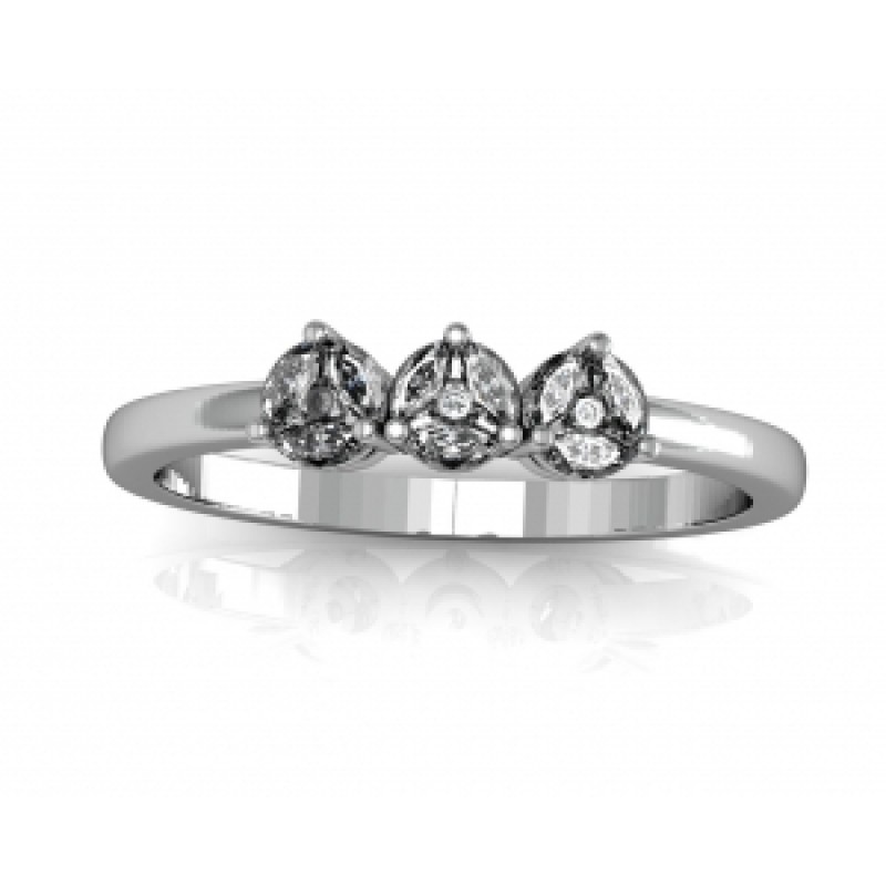 Кольцо с дорожкой камней Os 2589