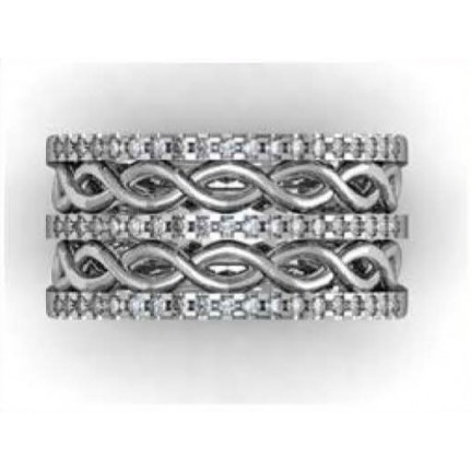 Кольцо с дорожками камней Os 2032