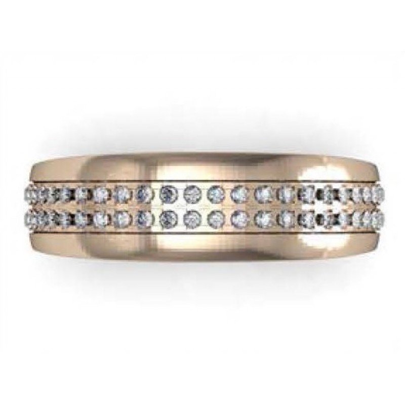 Кольцо с дорожками камней Os 2027