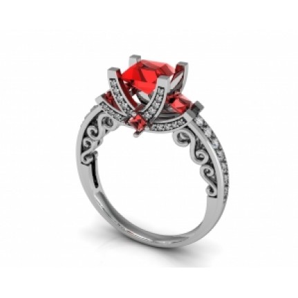 Кольцо ажурное с крупными камнями Os 7080