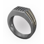 Кольцо с дорожками камней Os 3083