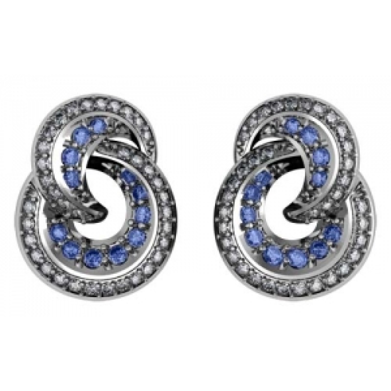 Серьги с дорожками камней Os 1645