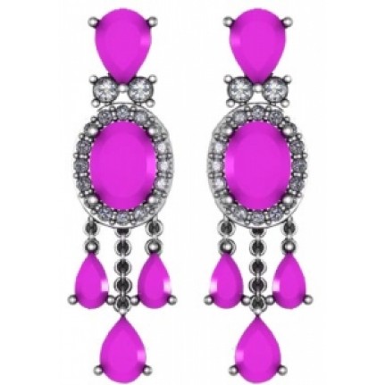 Серьги висячие с крупными камнями Os 1685