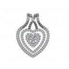 Подвеска Сердце с дорожками камней Os 1137