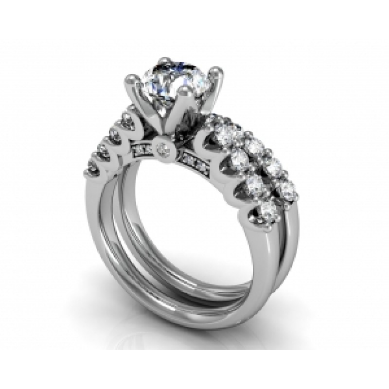 Кольцо с крупным камнем и дорожками камней Os 2515