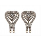 Серьги Сердце с дорожками камней Os 1135
