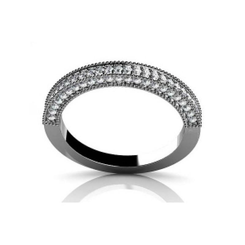 Обручальное кольцо с дорожками камней Os 2171