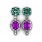 Серьги с крупными камнями Os 4040