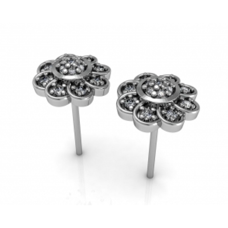 Серьги - пусеты Цветочек Os 4051