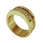 Кольцо с дорожками камней Os 2046