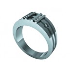 Кольцо с дорожками камней Os 3049