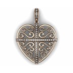 Подвеска ажурная Сердце с дорожками камней Os 1607