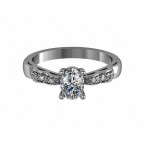 Кольцо с крупным камнем и дорожками камней Os 1540