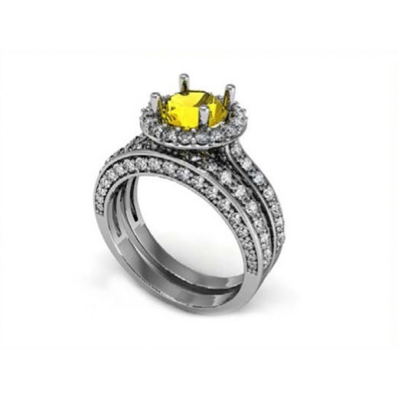 Кольцо с крупным камнем и дорожками камней Os 2504