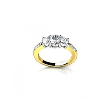 Кольцо двухцветное с крупными камнями Os 2665