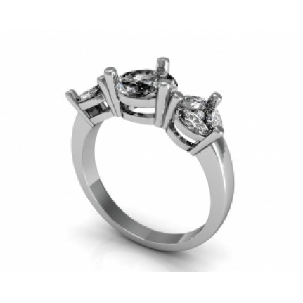 Кольцо с дорожкой камней Os 2590