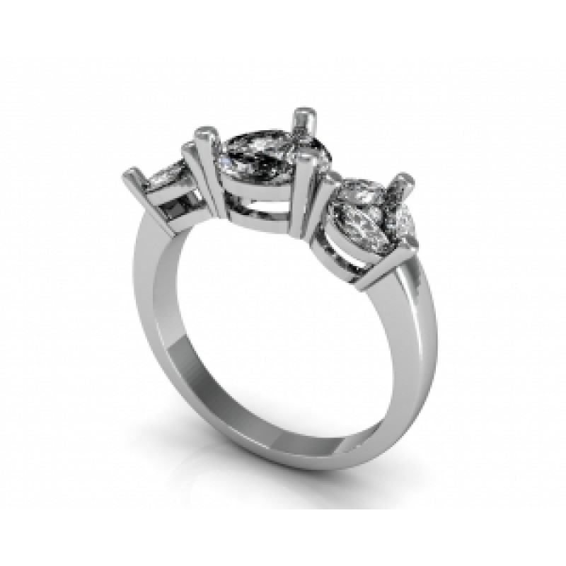 Кольцо с дорожкой камней Os 2590