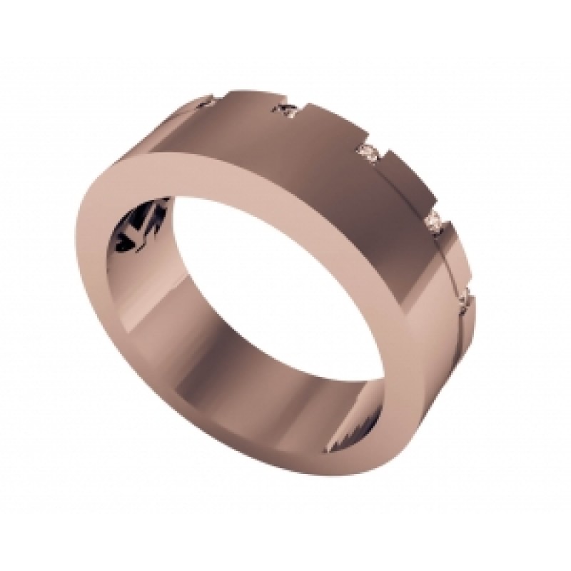 Кольцо с дорожкой камней Os 2094