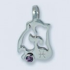 Подвеска с камнем (рыбы) П-433